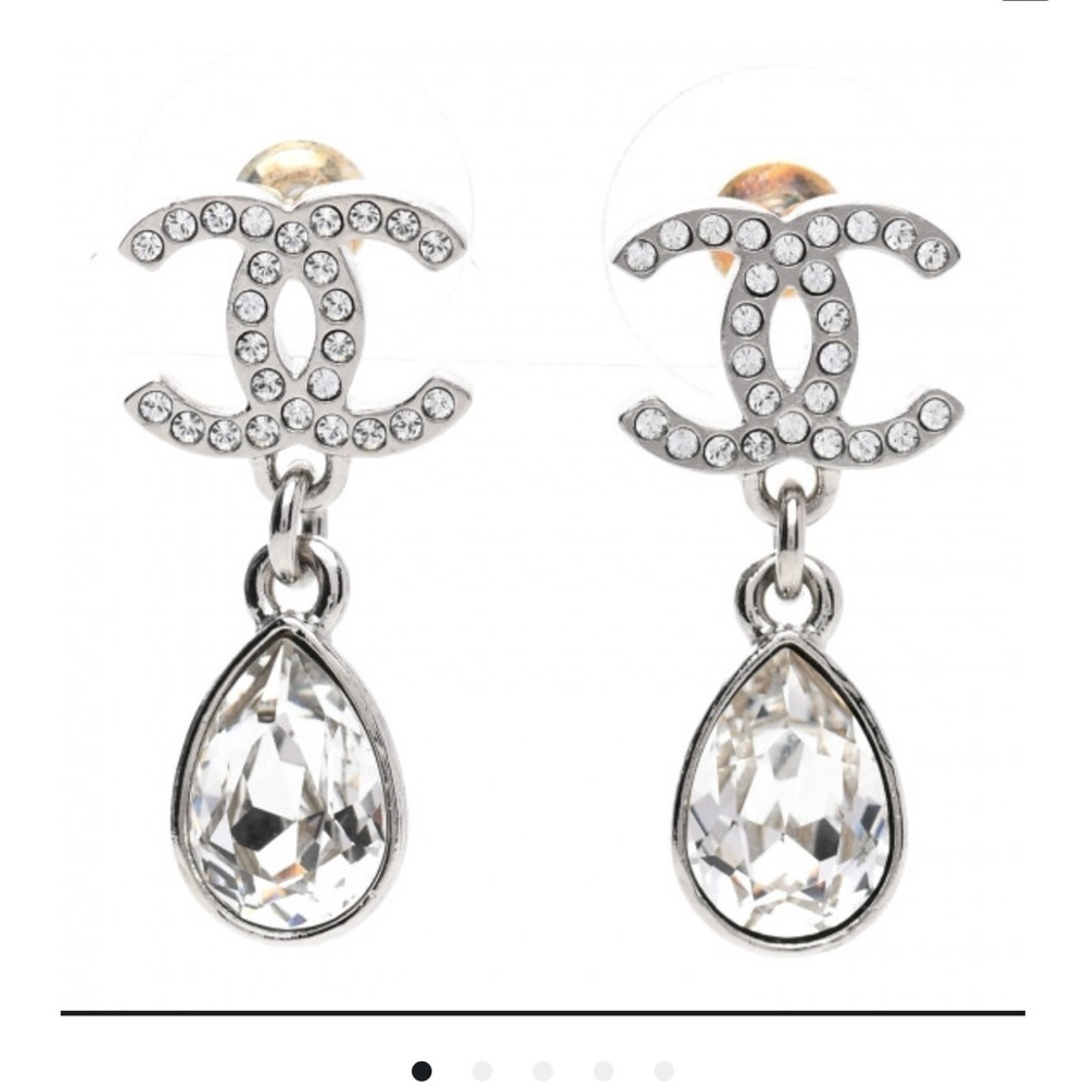 Chanel 2021 Strass CC Drop Earring - Picture 9 of 9